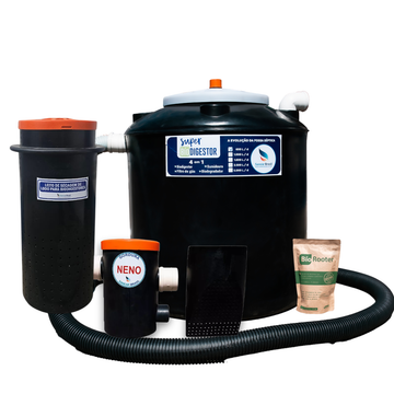 Super Biodigestor 600L/dia + Leito de secagem 200L + Caixa de Gordura 20l