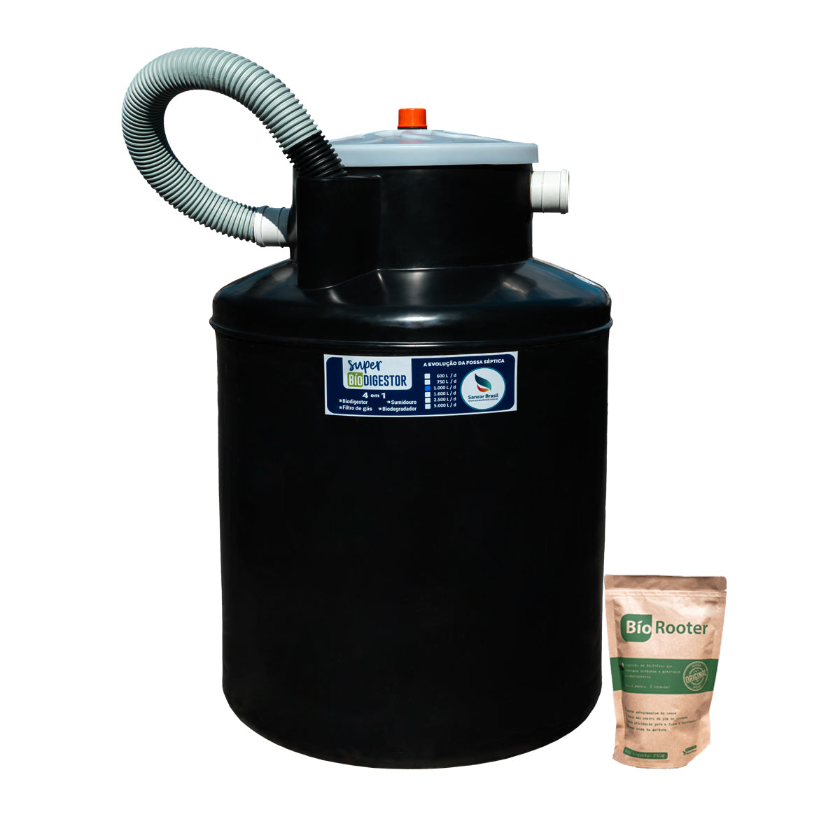 Super Biodigestor (4 em 1) 1.000l - Sanear Brasil - Sanear Brasil - Loja oficial | Produtos para tratamento de Água e esgoto